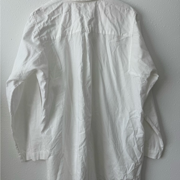 Pure Jill 100% Cotton White Button Down Shirt XL Oversized Minimalist Tunic - Picture 9 of 11